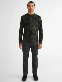 Klättermusen T-Shirts & Toppar-Ask Ls Tee Hurricane Rosin Green