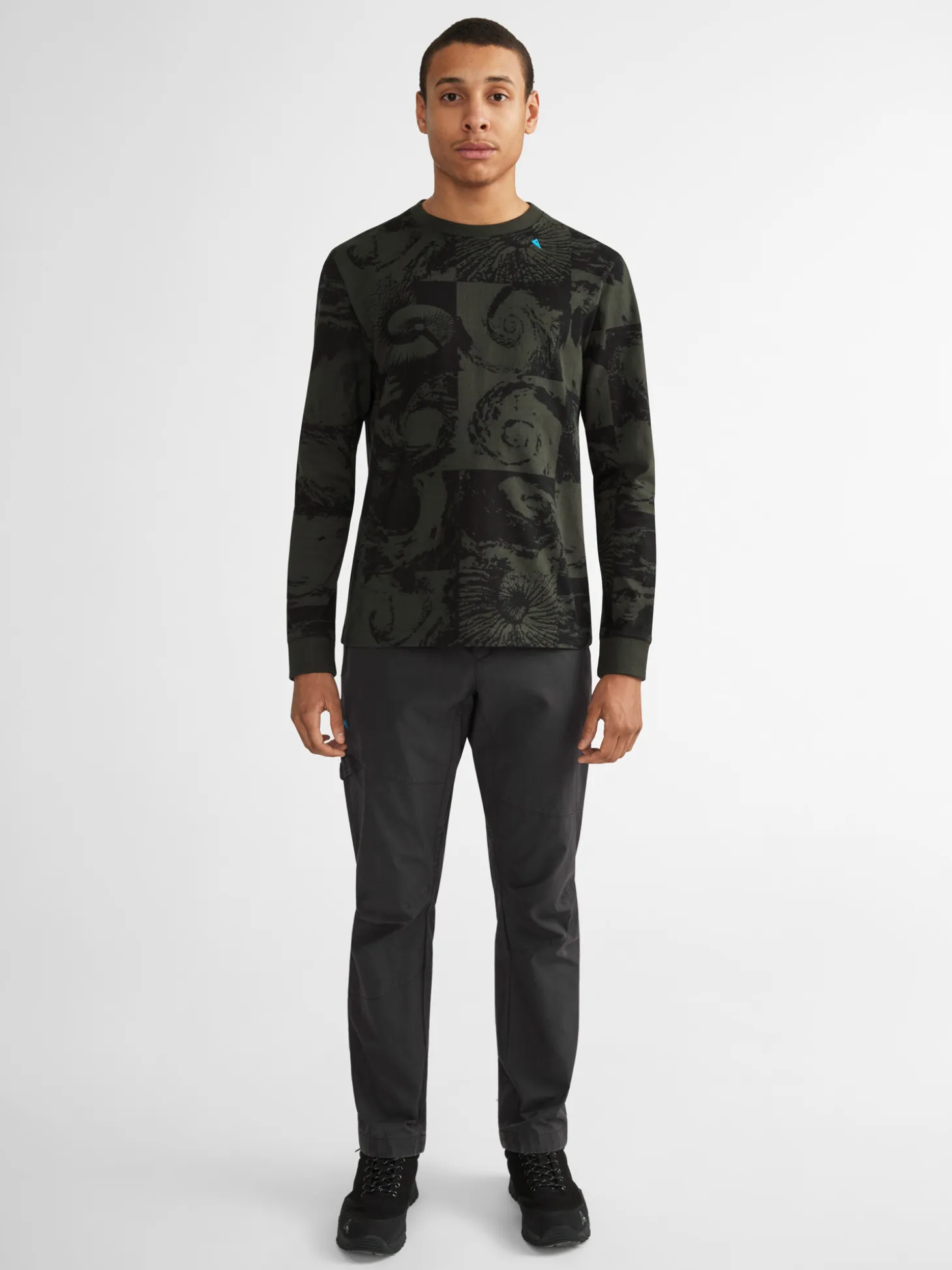 Klättermusen T-Shirts & Toppar-Ask Ls Tee Hurricane Rosin Green