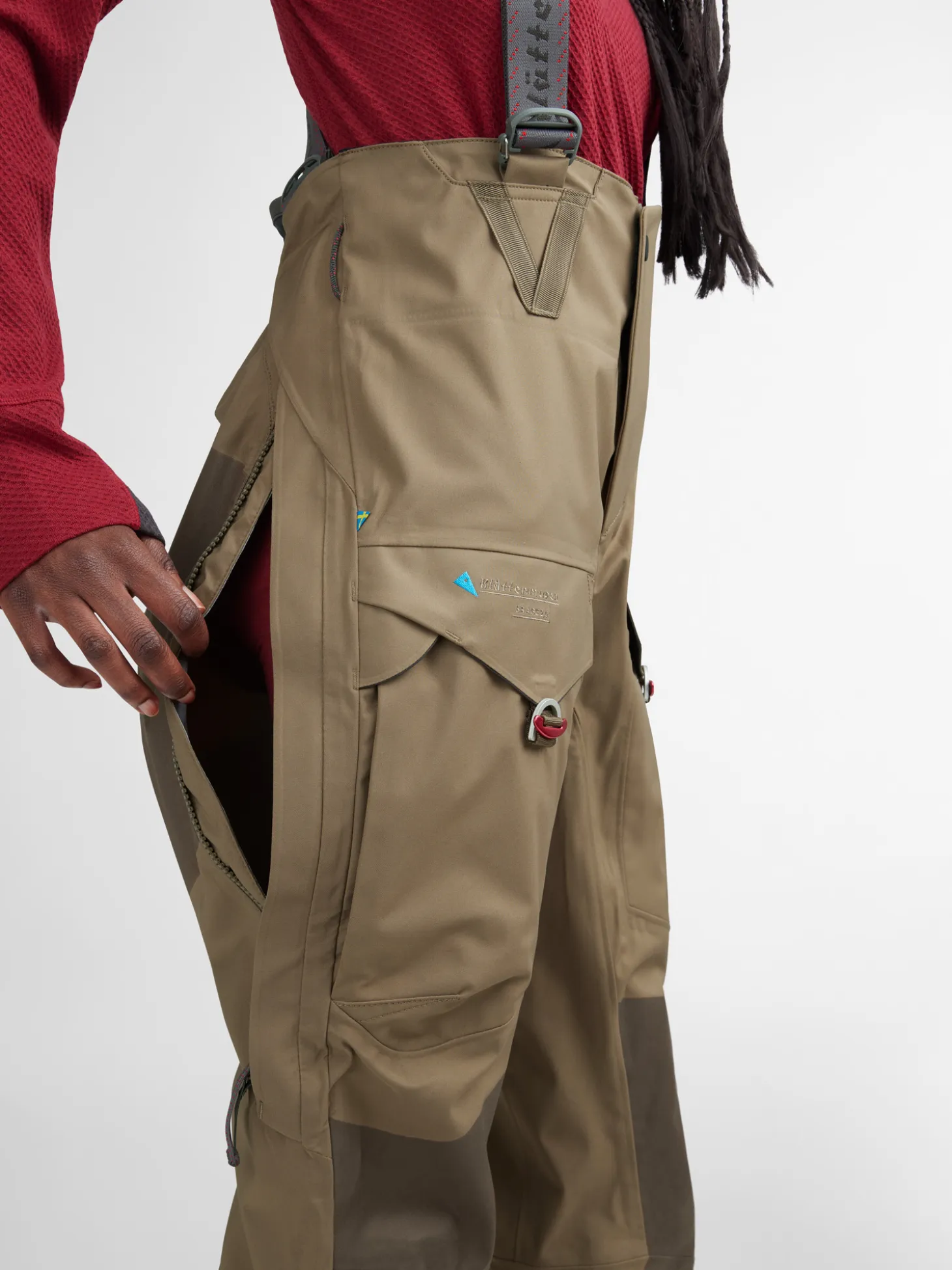 Klättermusen Skalbyxor-Brage 2.0 Salopette Dark Khaki