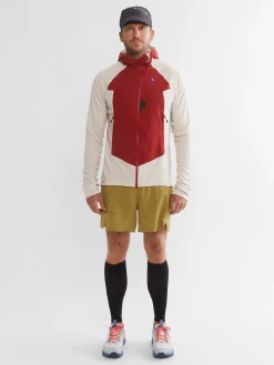 Klättermusen Tröjor & Fleece-Hugin White Clay-Ruby Red