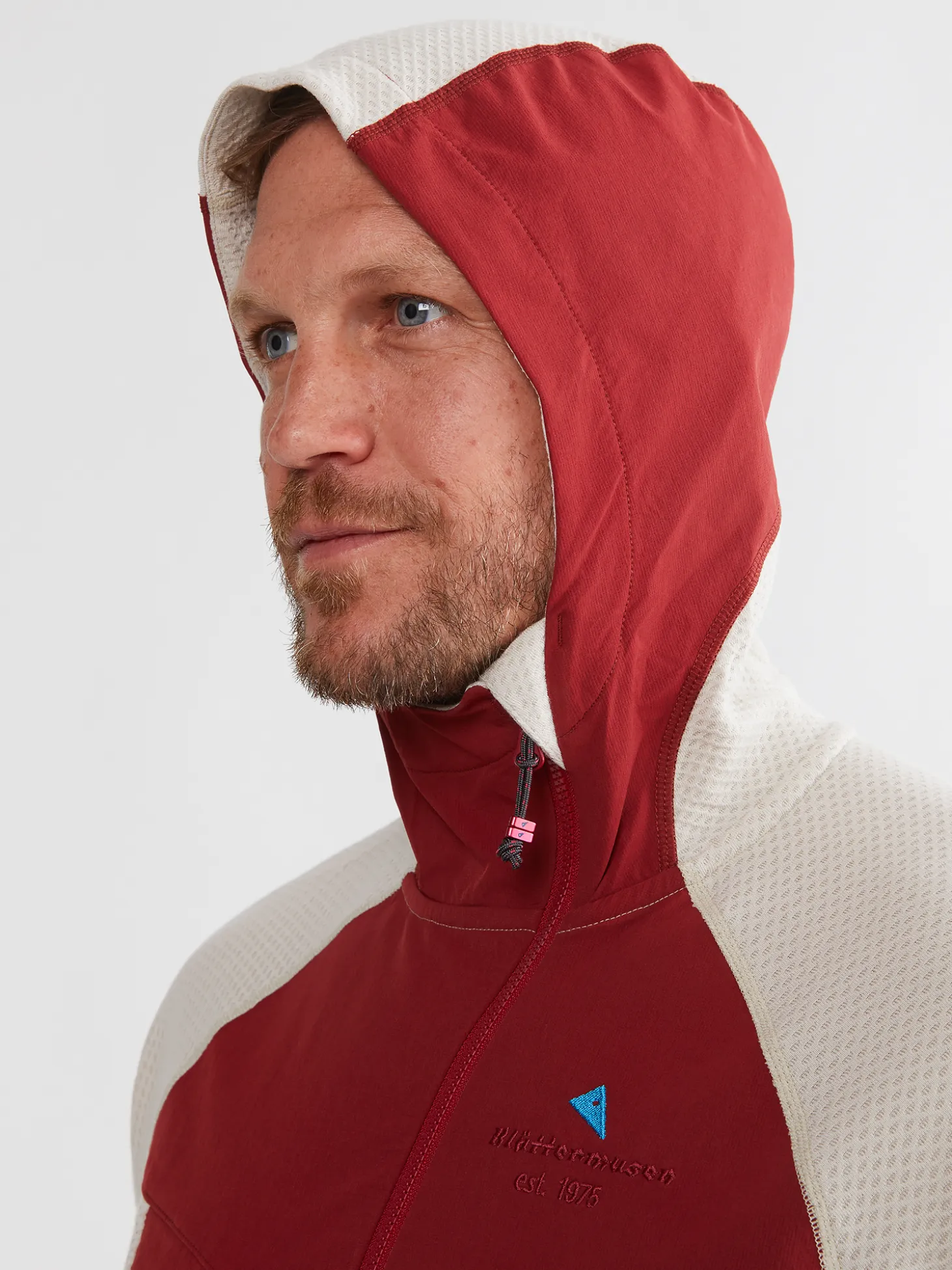 Klättermusen Tröjor & Fleece-Hugin White Clay-Ruby Red