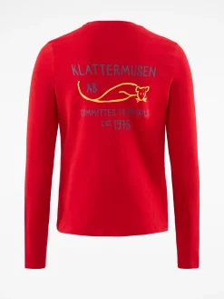 Klättermusen T-Shirts & Toppar-Runa Commitment True Red